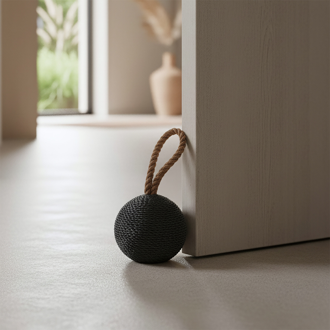 Raw Materials Amsterdam Deurstopper Bom | Zwart | B15 x H22 x L15 cm