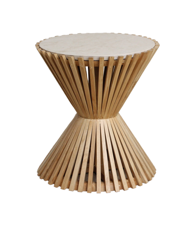 Raw Materials Amsterdam Infinity Marmeren Bijzettafel Hourglass | 46x46x50 cm