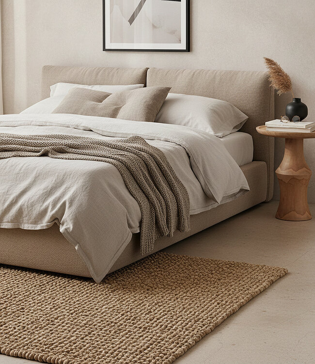 Raw Materials Amsterdam Bijzettafel Teakhout | Nero | B50 x H60 x L50 cm