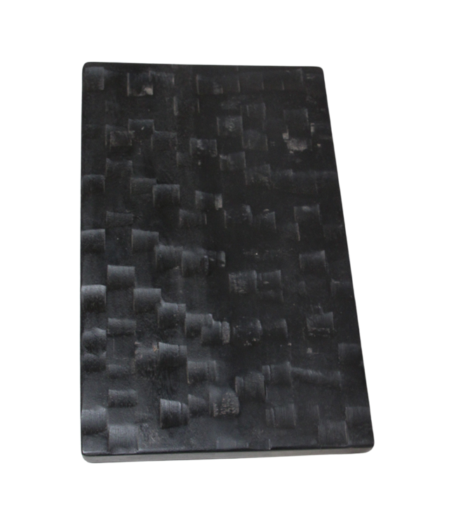 Raw Materials Amsterdam Mangohouten bijzettafel/kruk zwart - 40x25x20 cm