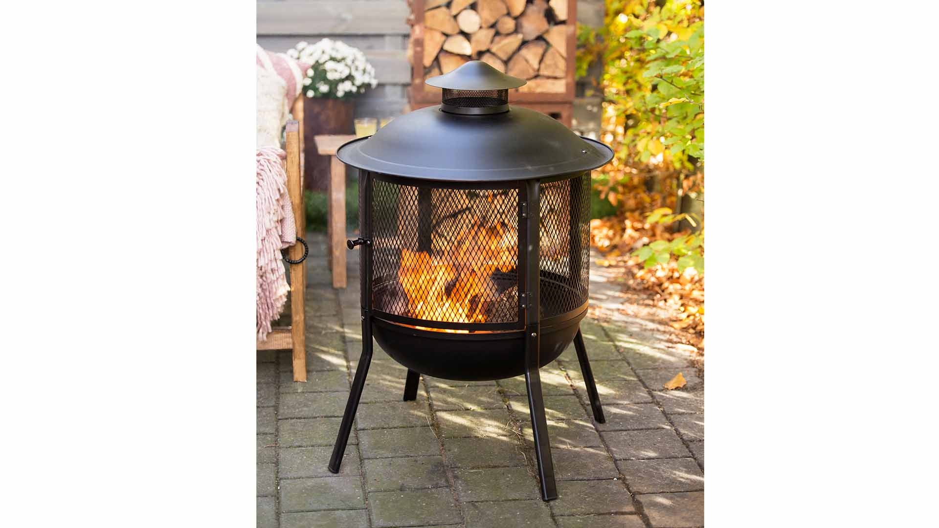 Redfire Kansas Vuurschaal | Zwart | 98,5 cm