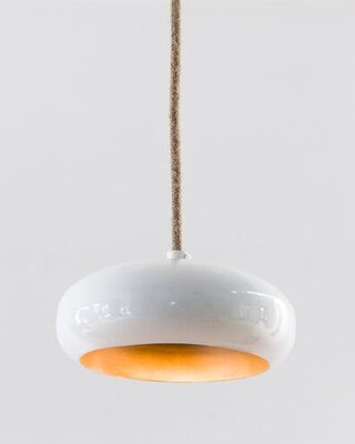 Frezoli Hanglamp Pebble 1 | Round | Ecru/Wit