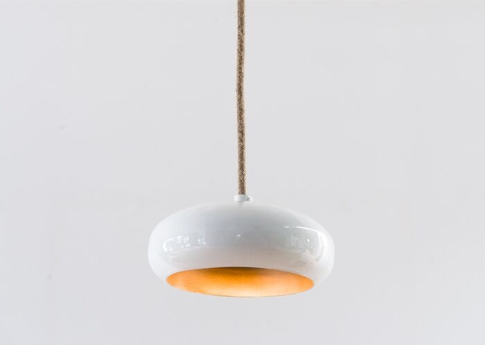 Frezoli Hanglamp Pebble 1 | Round | Ecru/Wit