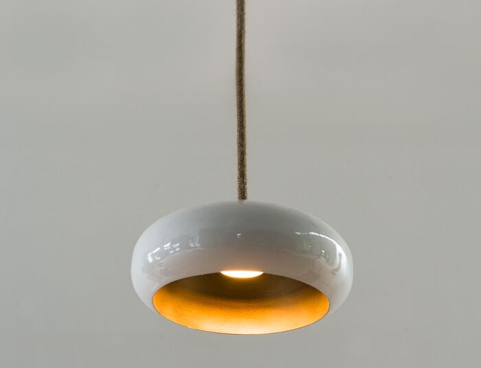Frezoli Hanglamp Pebble 1 | Round | Ecru/Wit