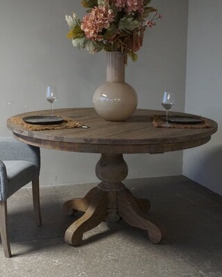 Rene Houtman Eetkamertafel | Rond | Bruin | H78 x D140 cm