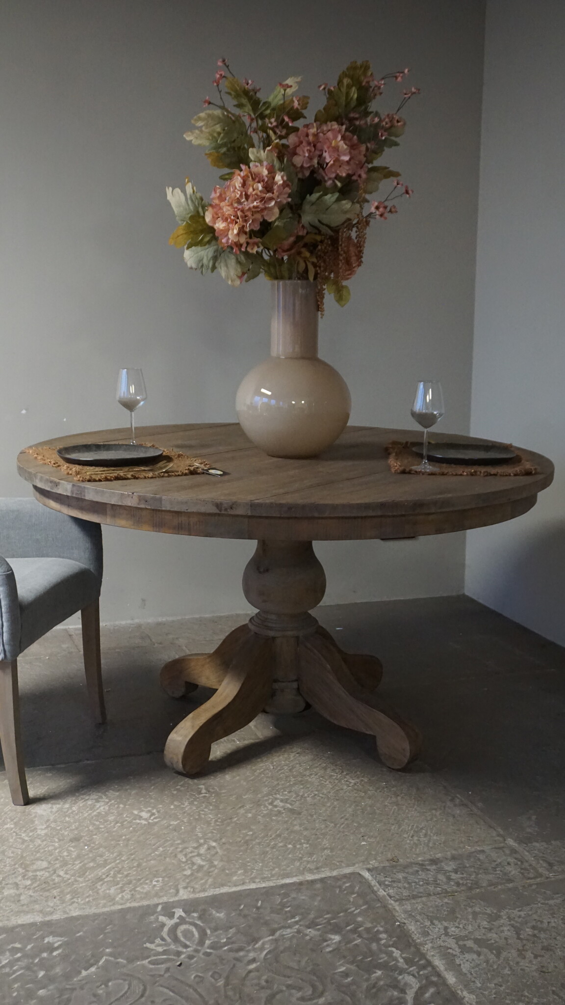 Rene Houtman Eetkamertafel | Rond | Bruin | H78 x D140 cm