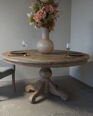 Rene Houtman Eetkamertafel | Rond | Bruin | H70 x D150 cm