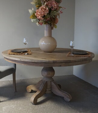 Rene Houtman Eetkamertafel | Rond | Bruin | H70 x D150 cm