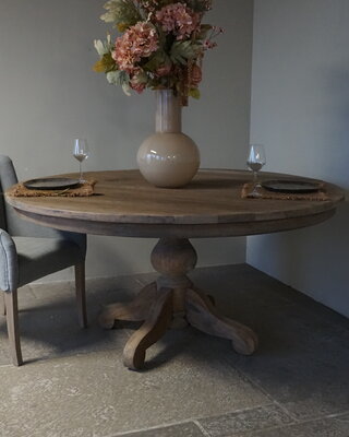 Rene Houtman Eetkamertafel | Rond | Bruin | H80 x D160 cm