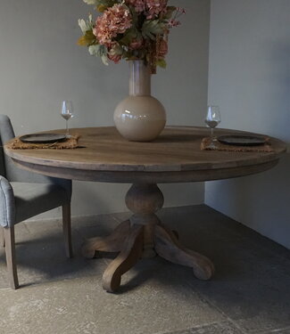 Rene Houtman Eetkamertafel | Rond | Bruin | H80 x D160 cm