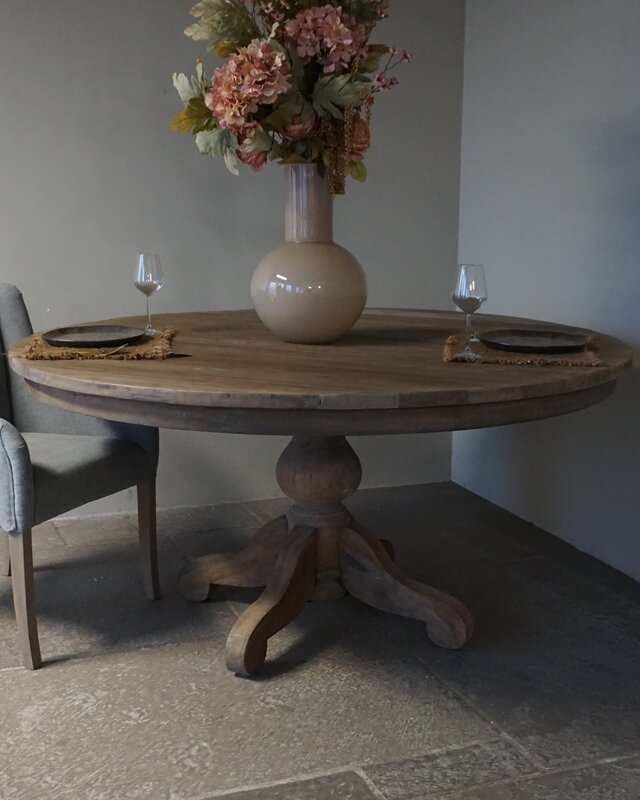 Rene Houtman Eetkamertafel | Rond | Bruin | H80 x D160 cm