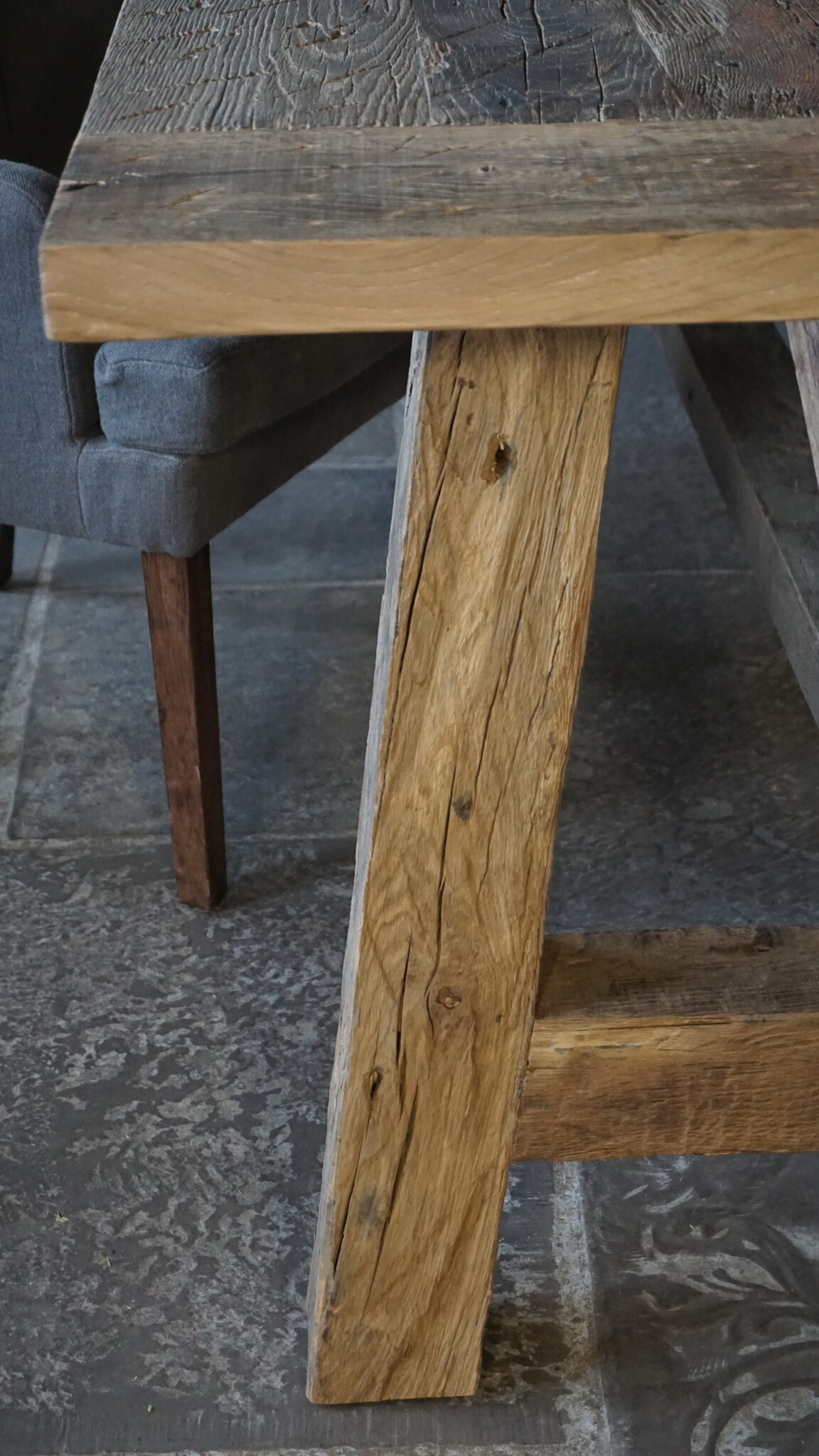 Rene Houtman Oud Eikenhouten Tafel | L270 x D100 x H80 cm