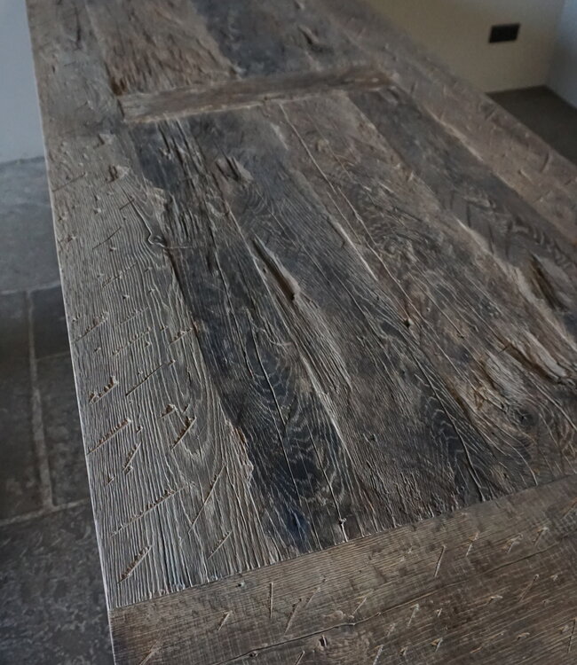 Rene Houtman Oud Eikenhouten Tafel | L270 x D100 x H80 cm