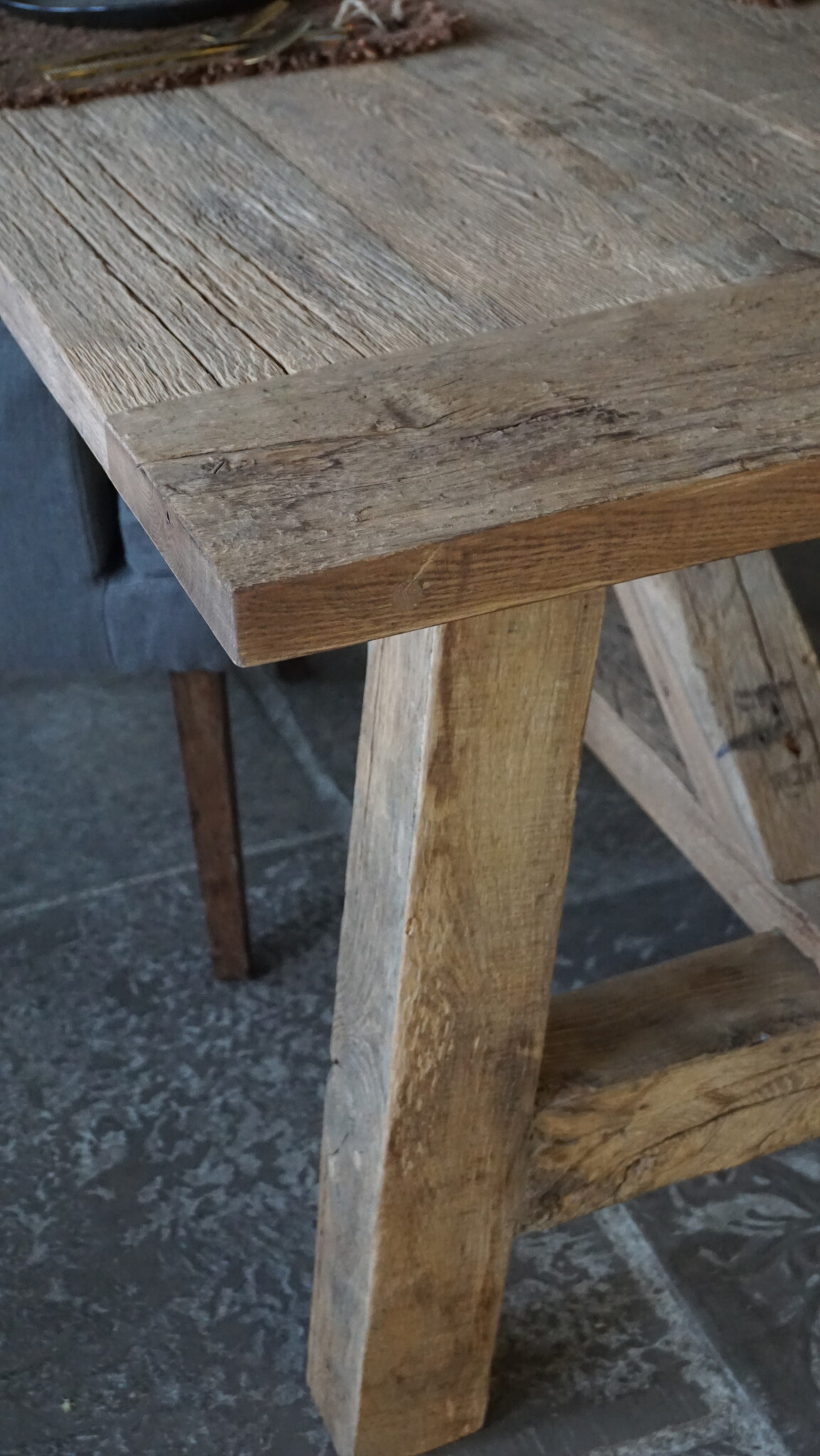 Rene Houtman Oud Eikenhouten Tafel | Nr 1 | L250 x D100 x H79 cm
