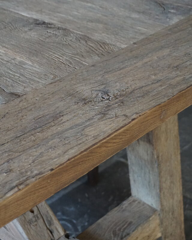Rene Houtman Oud Eikenhouten Tafel | Nr 1 | L250 x D100 x H79 cm