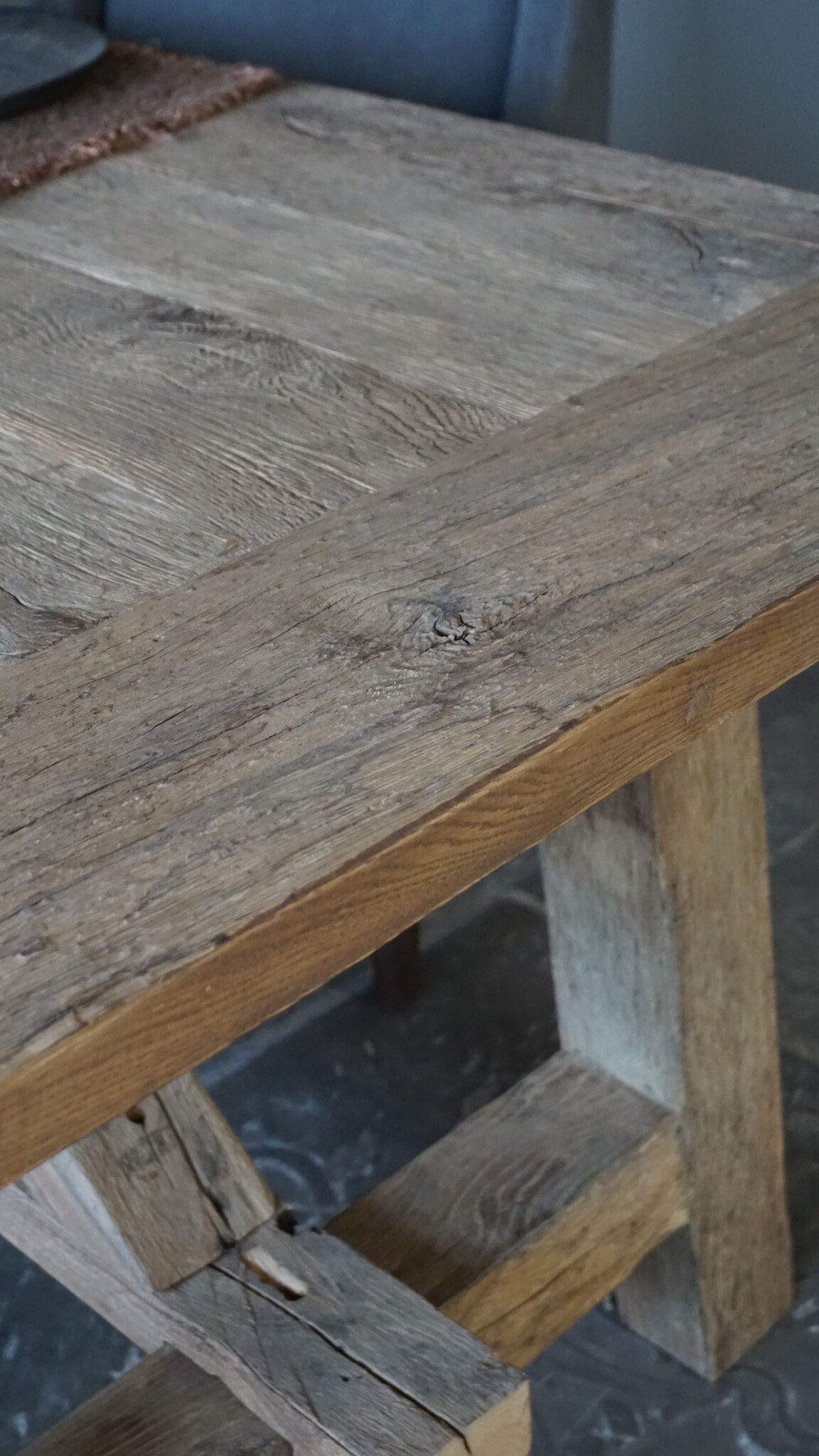 Rene Houtman Oud Eikenhouten Tafel | Nr 1 | L250 x D100 x H79 cm