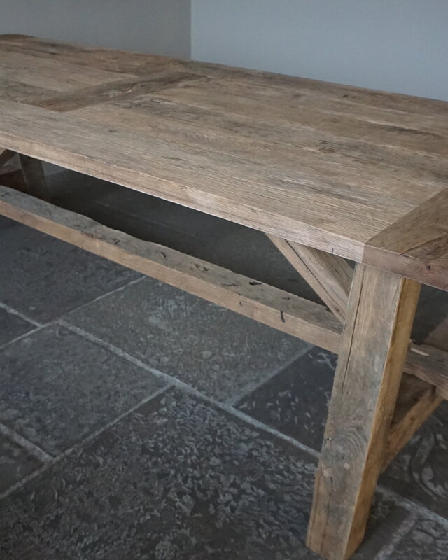 Rene Houtman Oud Eikenhouten Tafel | Nr 1 | L250 x D100 x H79 cm
