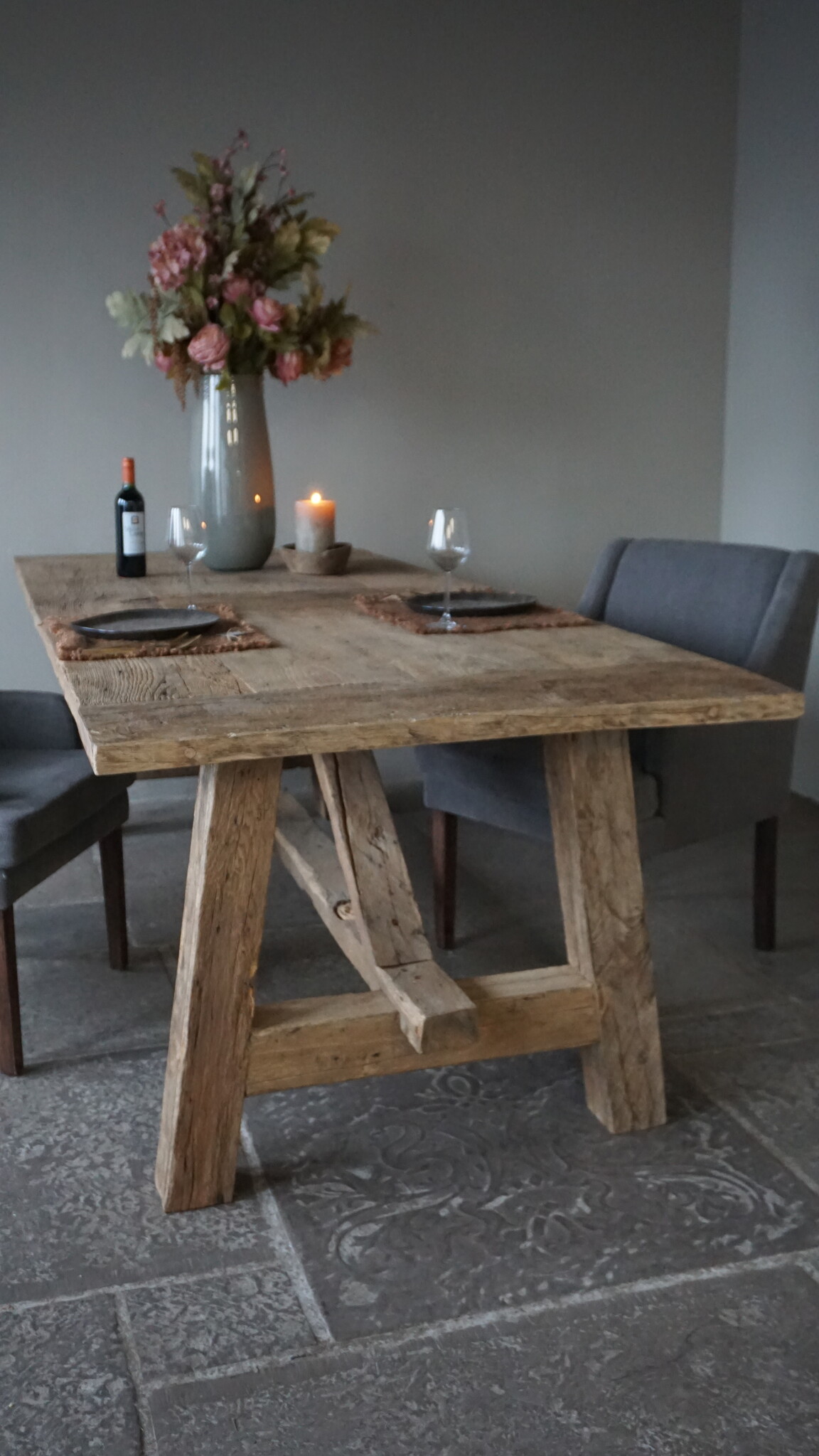 Rene Houtman Oud Eikenhouten Tafel | L253 x D101 x H78 cm