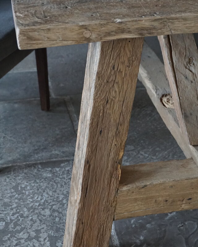 Rene Houtman Oud Eikenhouten Tafel | L253 x D101 x H78 cm