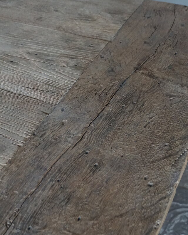 Rene Houtman Oud Eikenhouten Tafel | L253 x D101 x H78 cm