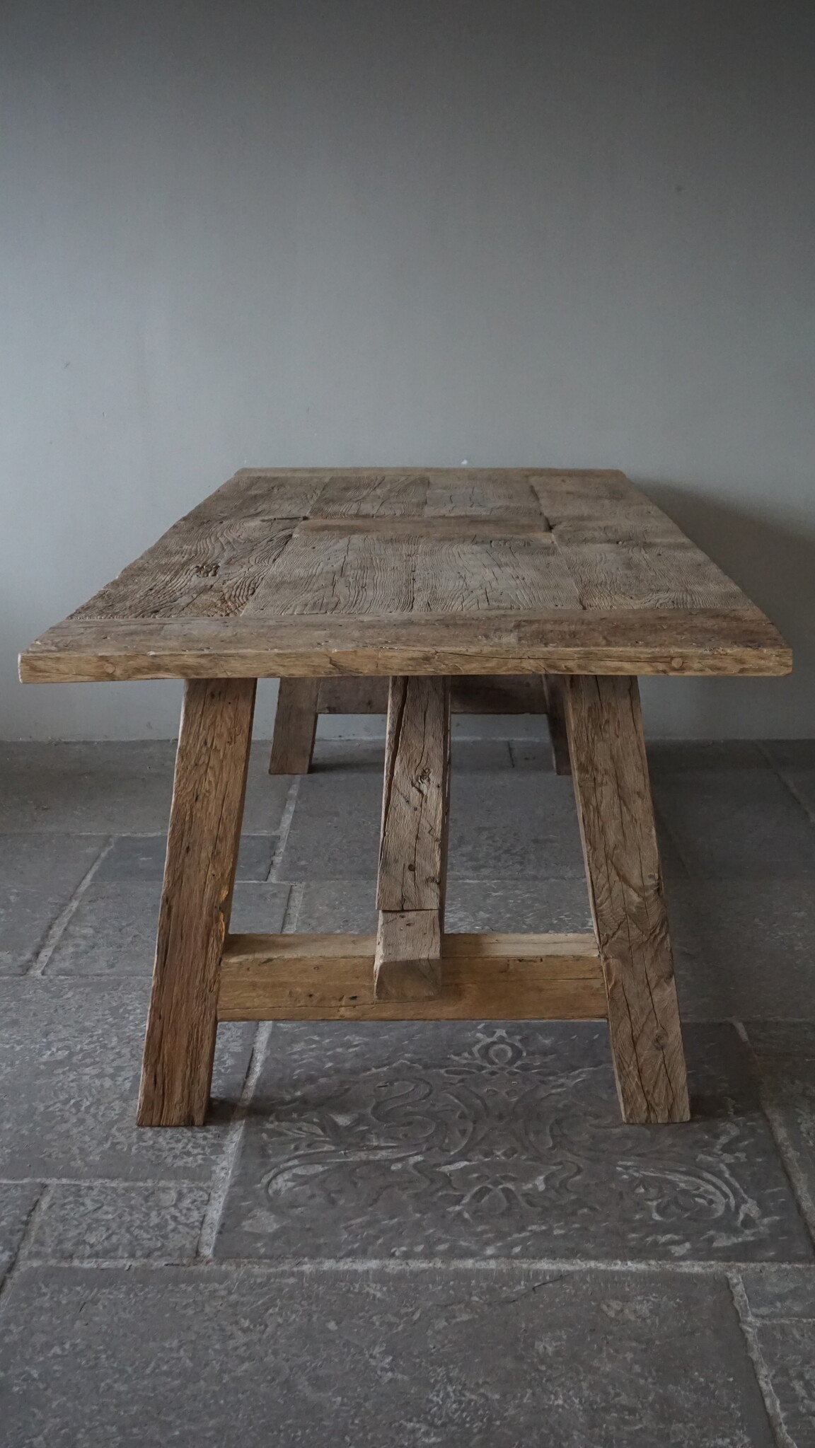 Rene Houtman Oud Eikenhouten Tafel | L253 x D101 x H78 cm