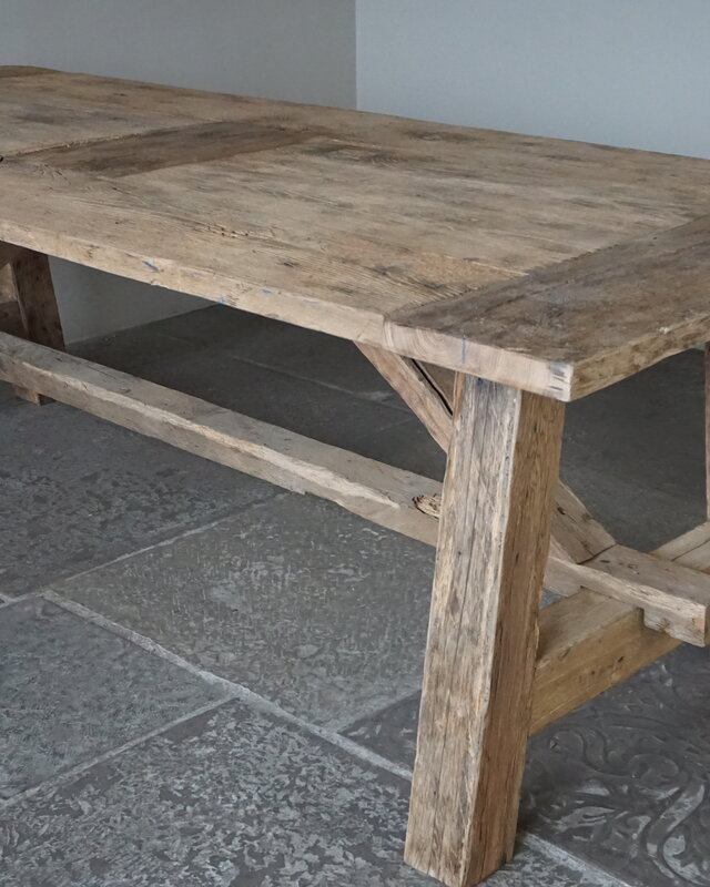 Rene Houtman Oud Eikenhouten Tafel | L253 x D101 x H78 cm