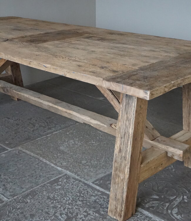 Rene Houtman Oud Eikenhouten Tafel | L253 x D101 x H78 cm