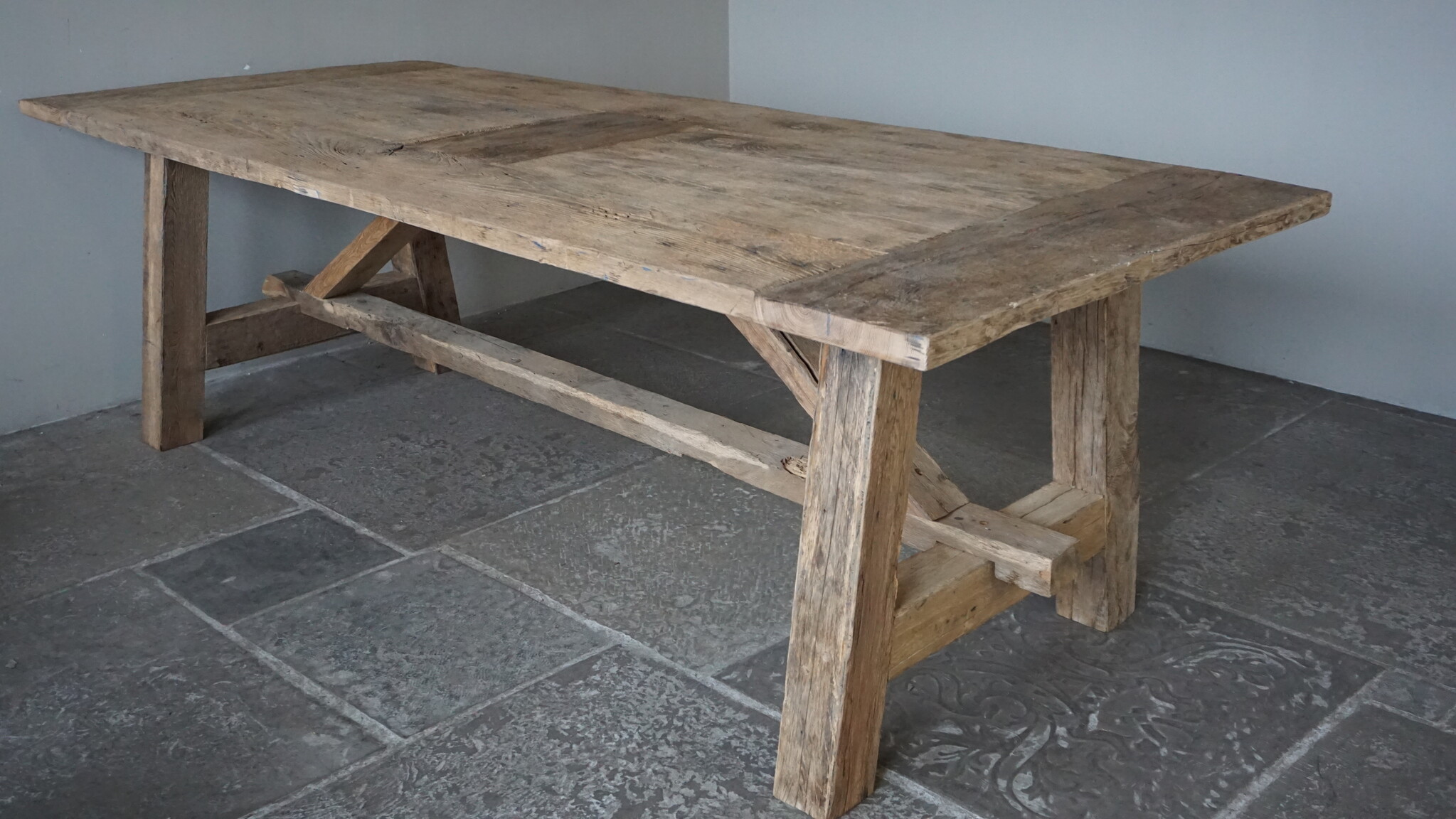 Rene Houtman Oud Eikenhouten Tafel | L253 x D101 x H78 cm