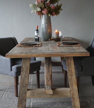 Rene Houtman Oud Eikenhouten Tafel | Nr 2 | L250 x D100 x H79 cm