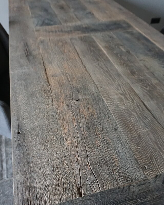 Rene Houtman Oud Eikenhouten Tafel | Nr 2 | L250 x D100 x H79 cm