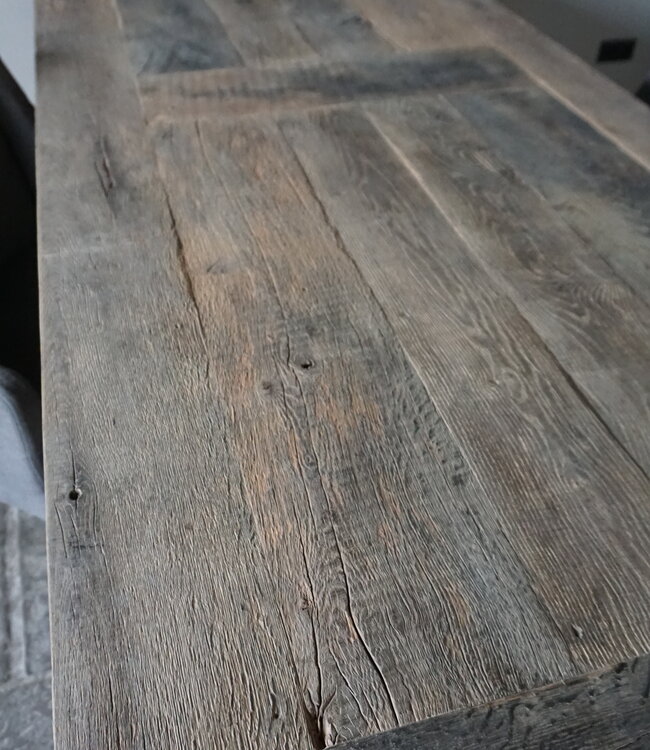 Rene Houtman Oud Eikenhouten Tafel | Nr 2 | L250 x D100 x H79 cm