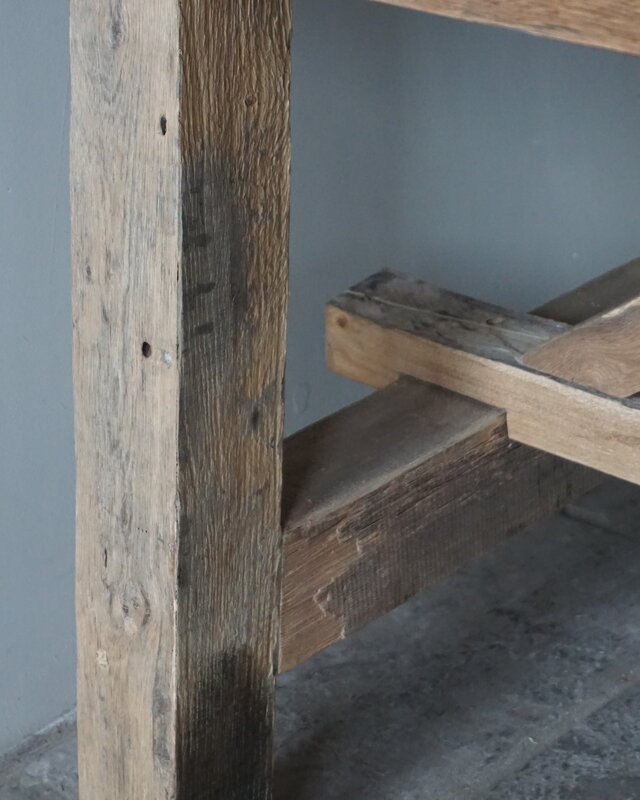 Rene Houtman Oud Eikenhouten Tafel | Nr 2 | L250 x D100 x H79 cm