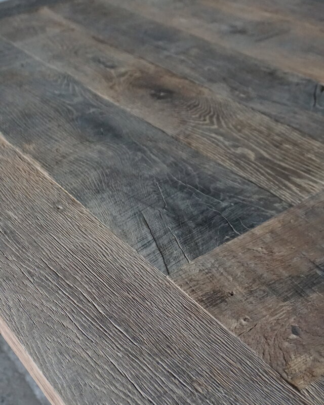 Rene Houtman Oud Eikenhouten Tafel | Nr 2 | L250 x D100 x H79 cm