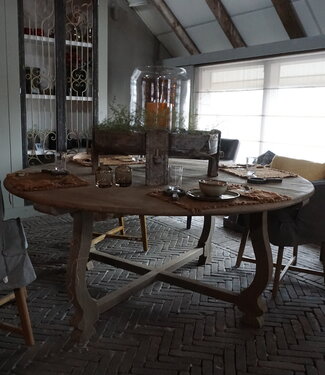 Rene Houtman Ronde Tafel | Olmhout | H76 x D175 cm