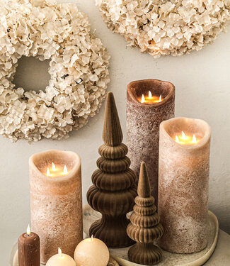 PTMD LED Lichtkaars Met 3 Beweegbare Vlammen M, Créme