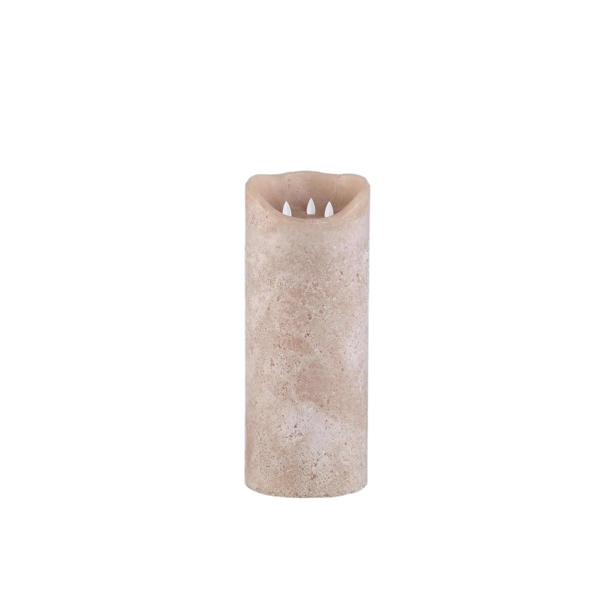 PTMD LED Lichtkaars Met 3 Beweegbare Vlammen M, Beige