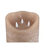 PTMD LED Lichtkaars Met 3 Beweegbare Vlammen M, Beige