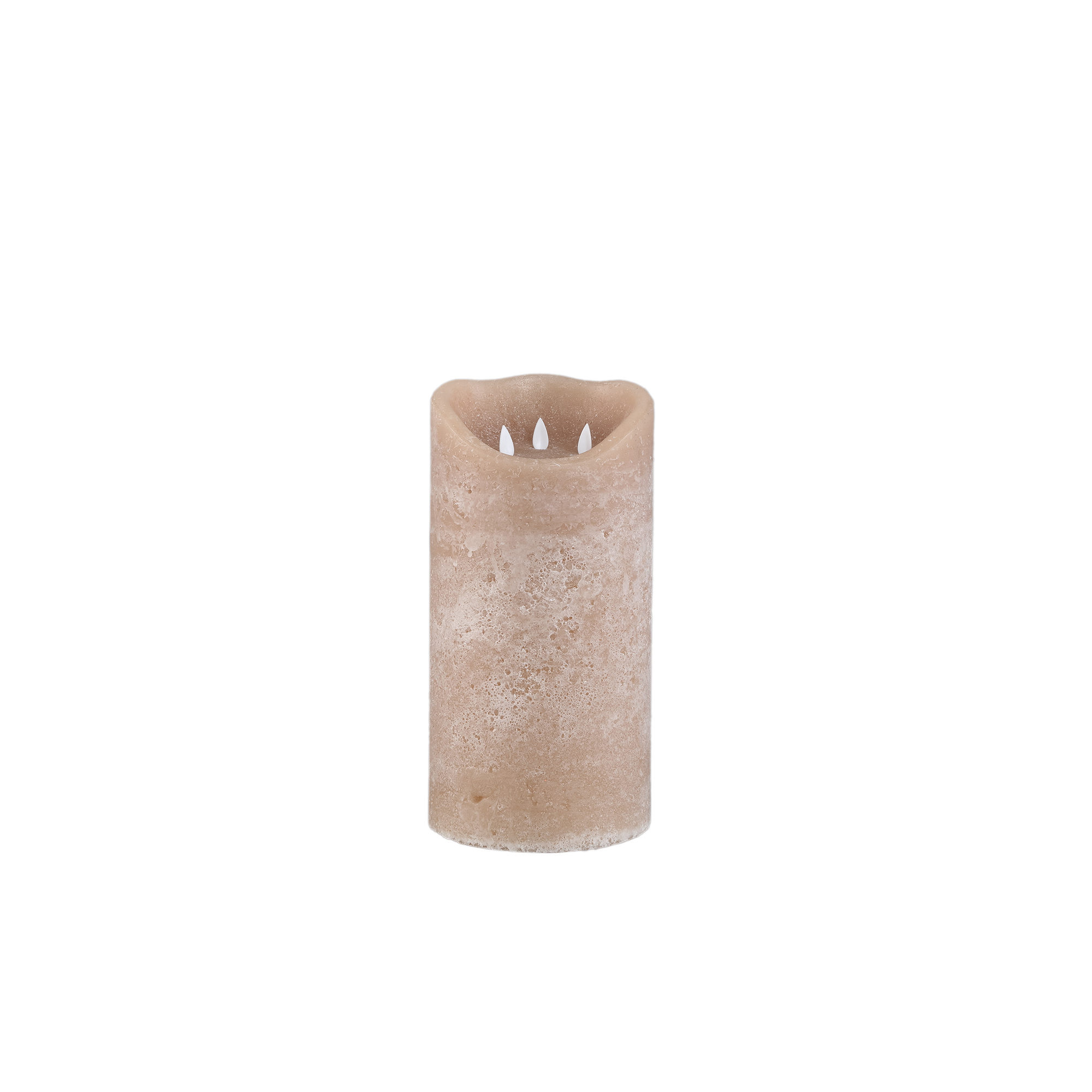 PTMD LED Lichtkaars Met 3 Beweegbare Vlammen M, Beige