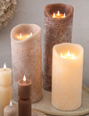 PTMD LED Lichtkaars Met 3 Beweegbare Vlammen L, Licht Bruin