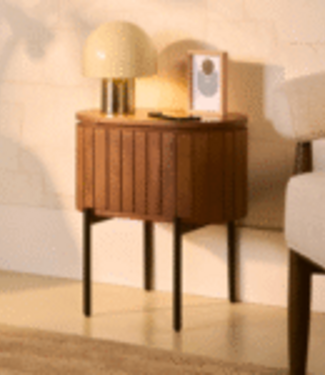 Rene houtman Mokka nachtkastje - lichtbruin, staand