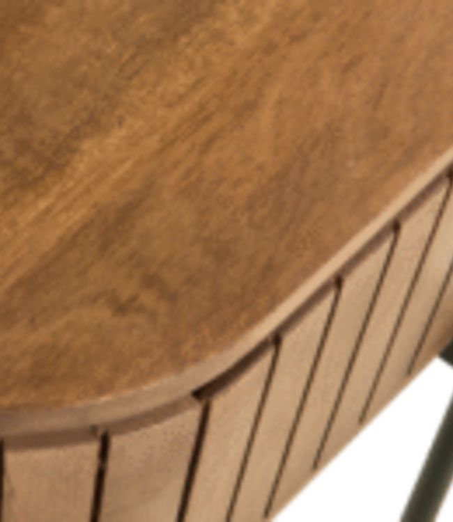 Rene houtman Mokka nachtkastje - lichtbruin, staand