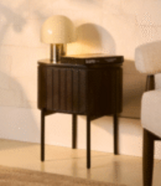 Mokka nachtkastje | donkerbruin | staand