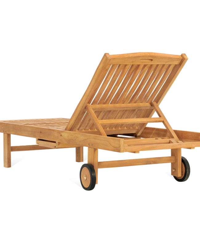 Rene houtman Teakhouten Tuinligstoel Zwembad 200x65x34 Cm