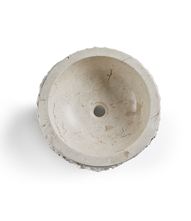 Rene Houtman Waskom Marmer Crème 40x40x15 Cm Gekapt