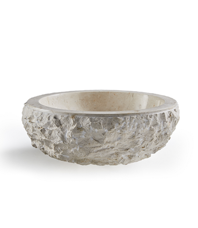 Rene Houtman Waskom Marmer Crème 40x40x15 Cm Gekapt
