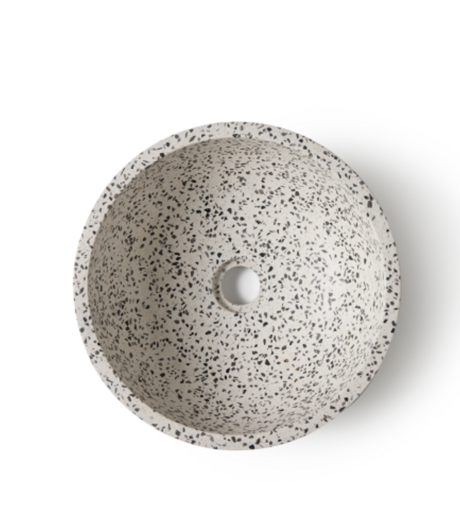Rene Houtman Waskom Terrazzo Rond 35x13 Cm Grijs