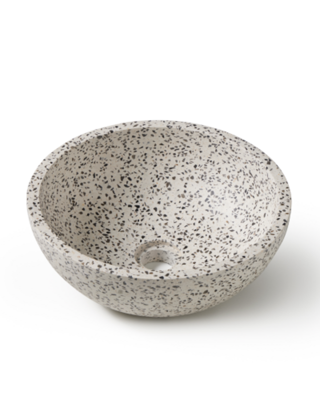 Rene Houtman Waskom Terrazzo Rond 35x13 Cm Grijs
