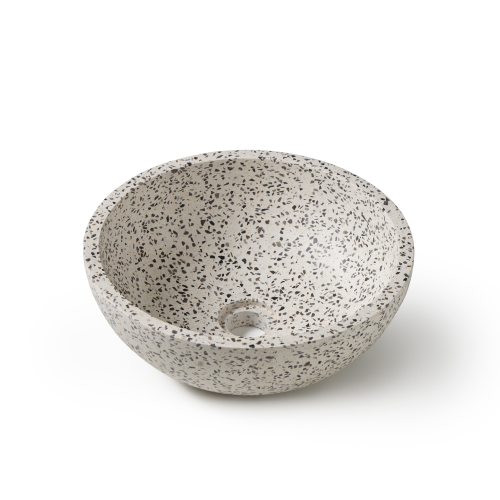 Rene Houtman Waskom Terrazzo Rond 35x13 Cm Grijs