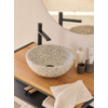 Waskom Terrazzo Rond 35x13 Cm Grijs