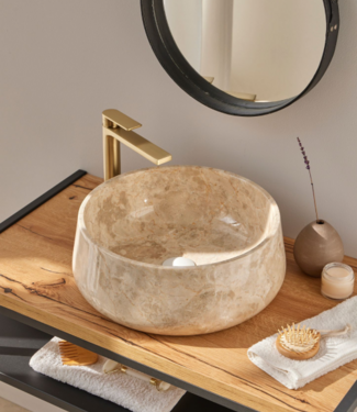 Rene Houtman Waskom Rene Houtman | Marmer Crème | B40 x D40 x H15 cm